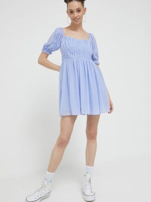 Mini haljina Abercrombie & Fitch ljubičasta