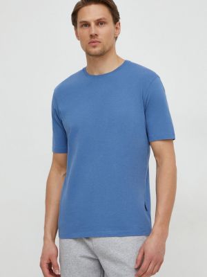 Koszulka bawełniana Sisley niebieska