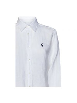 Blusa con bordado de lino Ralph Lauren blanco