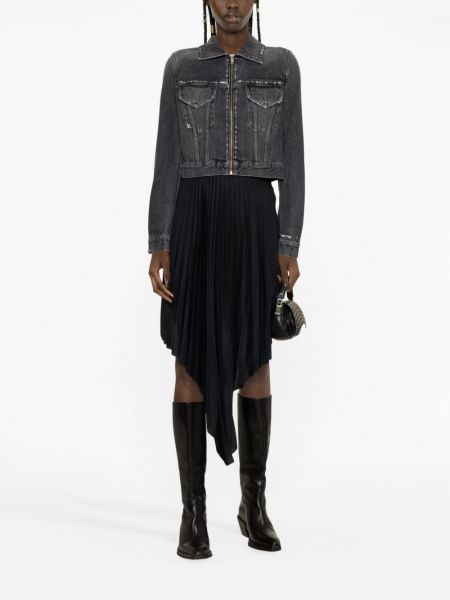 Veste en jean effet usé Givenchy noir