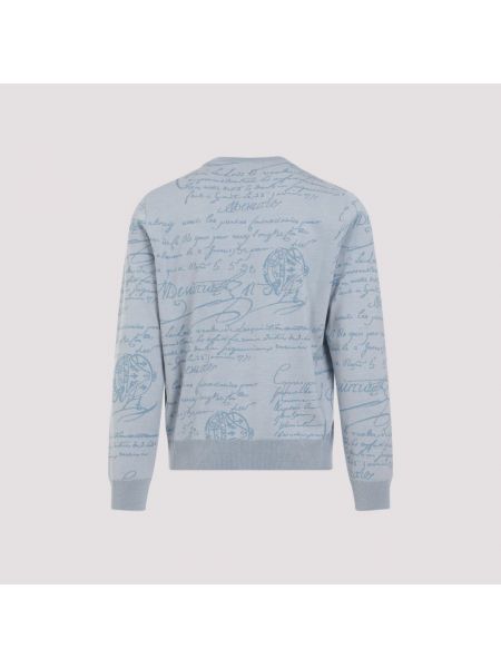 Jersey de lana de tela jersey Berluti azul