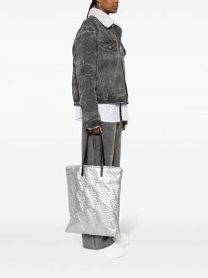 Shopper kabelka By Far stříbrná