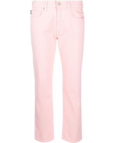 Панталон slim Love Moschino розово