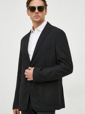 Чорний вовняний піджак Boss