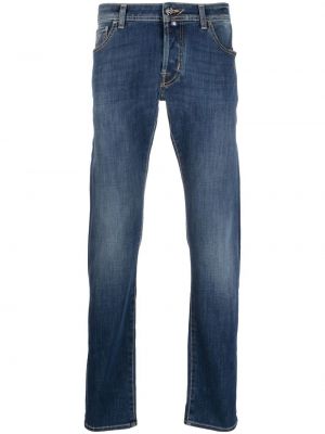 Slim fit skinny fit-jeans Jacob Cohën blå