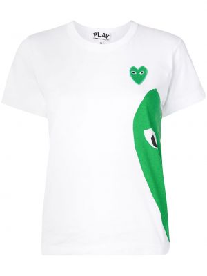 T-shirt à imprimé de motif coeur Comme Des Garçons Play blanc