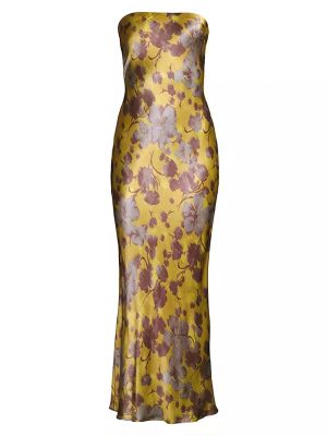 Атласное платье без бретелек Moondance с цветочным принтом Bec & Bridge фиолетовый