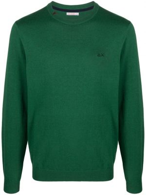 Пуловер бродиран Sun 68 зелено