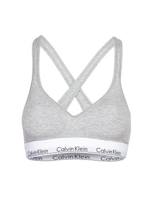 Bavlnená bralet Calvin Klein Underwear sivá