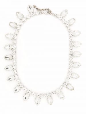 Ogrlica s kristali Philipp Plein srebrna