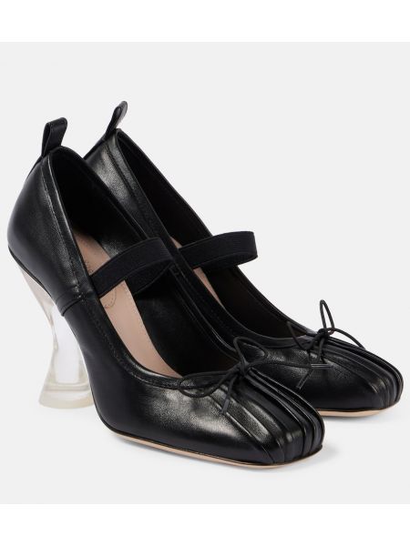 Læder pumps Simone Rocha sort