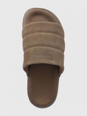 Papuci din piele Adidas Originals maro