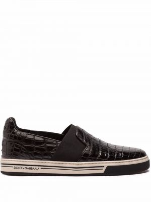 Pantofi din piele slip-on Dolce & Gabbana negru