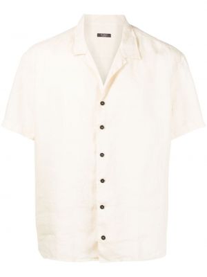 Lněná košile s knoflíky Peserico bílá
