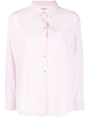 Памучна риза на райета Ba&sh розово