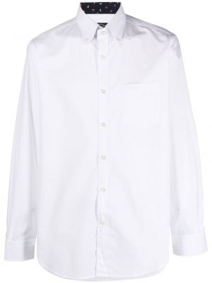 Πουπουλένιο πουκάμισο με κέντημα Paul & Shark λευκό