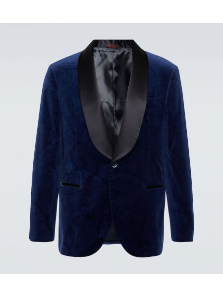 Chaqueta de terciopelo‏‏‎ Brunello Cucinelli azul