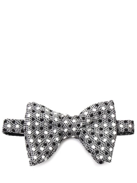 Шелковый галстук с принтом Tom Ford белый