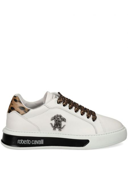 Yılan deseni deri sneaker Roberto Cavalli