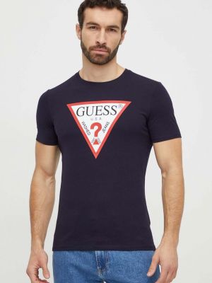 Koszulka bawełniana z nadrukiem Guess