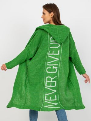 Kardigāns ar kapuci Fashionhunters zaļš