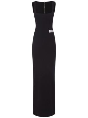 Sukienka długa z dżerseju Dolce And Gabbana czarna