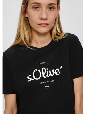 Чорна футболка S.oliver
