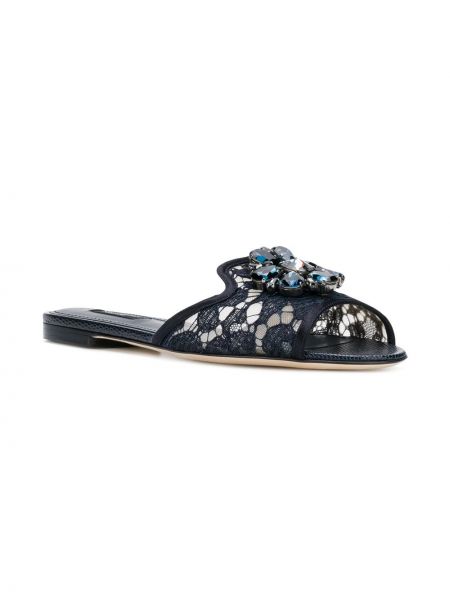 Sandalias de encaje Dolce & Gabbana azul