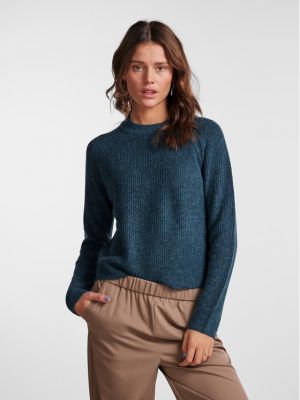 Sweter Pieces niebieski