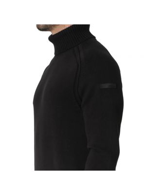 Jersey cuello alto con cuello alto de tela jersey Rrd negro