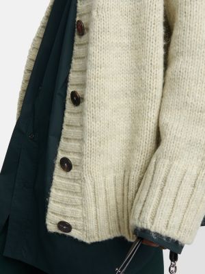 Cardigan en laine en alpaga en coton Maison Margiela vert