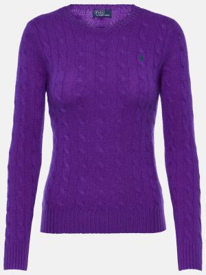Кашемировый шерстяной свитер Polo Ralph Lauren фиолетовый