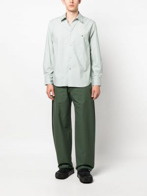 Bavlněná košile s knoflíky Studio Nicholson zelená