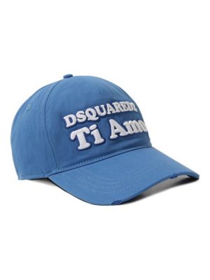 Хлопковая кепка Dsquared2 синяя
