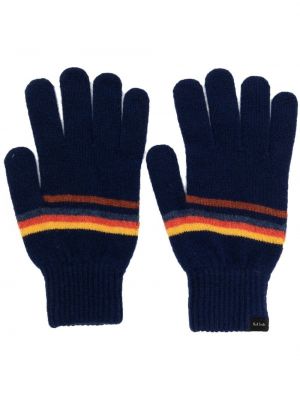 Mănuși tricotate Paul Smith albastru
