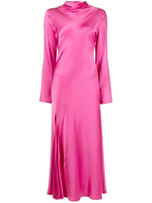 Rochie midi din satin Lapointe roz