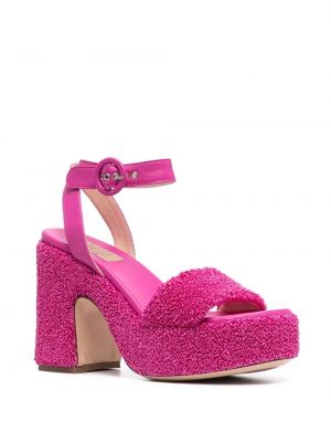Leder sandale Agl pink