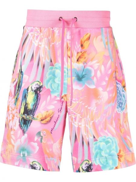 Trykt shorts Moschino rosa