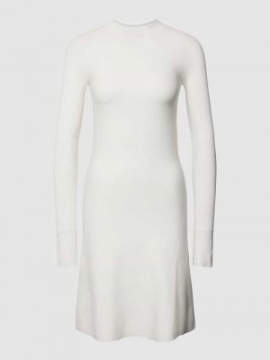 Dzianinowa sukienka midi z wiskozy Maxmara Leisure biała