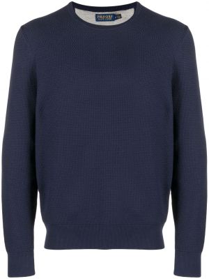 Lniany haftowany sweter na guziki Polo Ralph Lauren