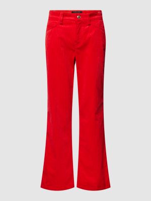 Spodnie sztruksowe z kieszeniami Cambio czerwone