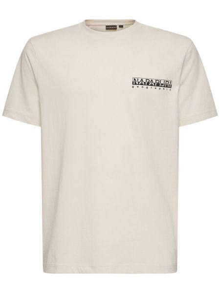Kokvilnas t-krekls Napapijri balts
