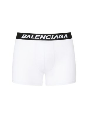 Памучни боксерки Balenciaga бяло