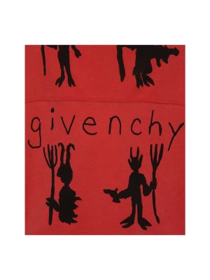 Sudadera con capucha de algodón Givenchy rojo