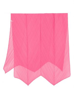 Плисиран прозрачен шал Pleats Please Issey Miyake розово