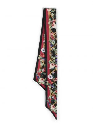 Fular de mătase cu imagine Dolce & Gabbana negru