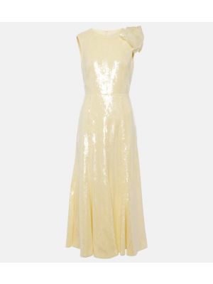 Midi haljina Roland Mouret žuta
