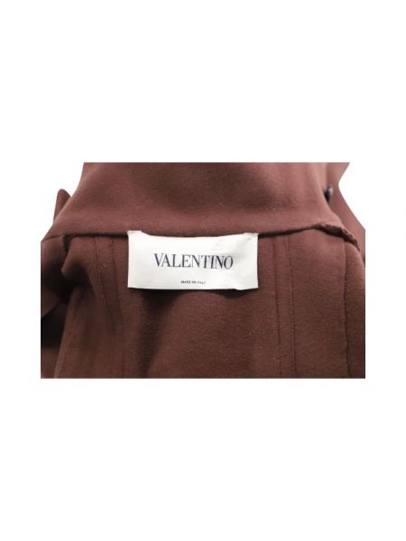 Abrigo de lana retro outdoor Valentino Vintage marrón