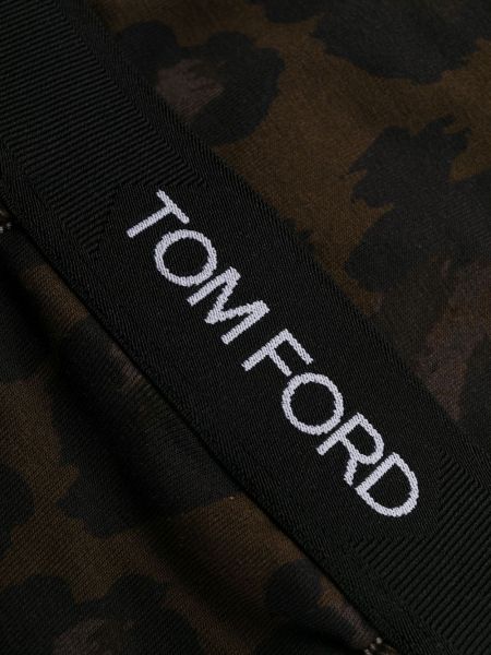 Bokserki bawełniane w panterkę Tom Ford brązowe