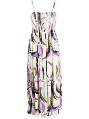 Viskózové šaty s potiskem s abstraktním vzorem Essentiel Antwerp
